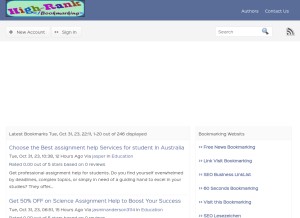 How high-rank.de looks like on a tablet such as an iPad.