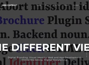 How highcontrast.ro looks like on a tablet such as an iPad.