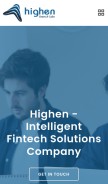 How highenfintech.com looks like on a mobile device such as an iPhone.