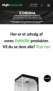 How highhouse.dk looks like on a mobile device such as an iPhone.