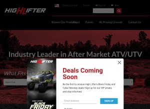 How highlifter.com looks like on a tablet such as an iPad.