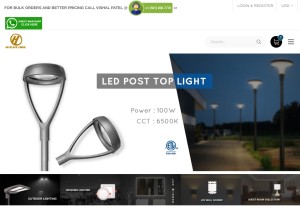 How highlineled.com looks like on a tablet such as an iPad.