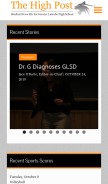 How highpostonline.com looks like on a mobile device such as an iPhone.