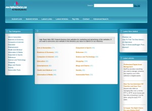 How highrankdirectory.com looks like on a tablet such as an iPad.
