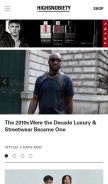 How highsnobiety.com looks like on a mobile device such as an iPhone.