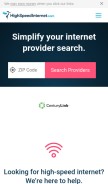 How highspeedinternet.com looks like on a mobile device such as an iPhone.