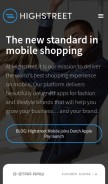 How highstreetapp.com looks like on a mobile device such as an iPhone.