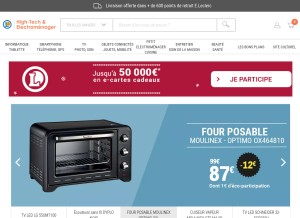 How hightech.leclerc looks like on a tablet such as an iPad.