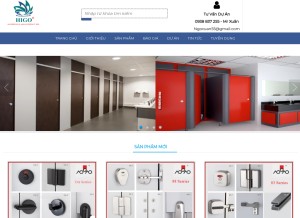 How higo.vn looks like on a tablet such as an iPad.