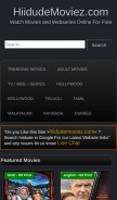How hiidudemoviez.com looks like on a mobile device such as an iPhone.