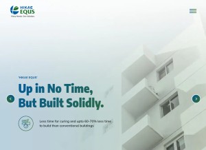 How hikaeequs.com looks like on a tablet such as an iPad.