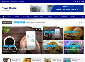 How hikchi.com looks like on a tablet such as an iPad.