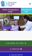 How hillhealthcenter.com looks like on a mobile device such as an iPhone.