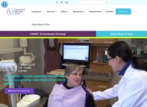 How hillhealthcenter.com looks like on a tablet such as an iPad.