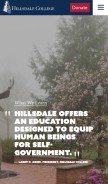 How hillsdale.edu looks like on a mobile device such as an iPhone.