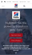 How hillspet.com looks like on a mobile device such as an iPhone.