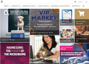 How hillsvet.com looks like on a tablet such as an iPad.