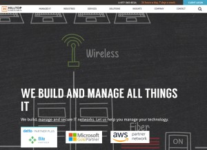 How hilltopconsultants.com looks like on a tablet such as an iPad.