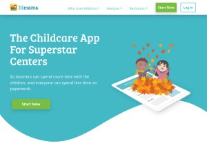 How himama.com looks like on a tablet such as an iPad.