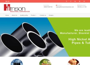How himsonindustrial.com looks like on a tablet such as an iPad.