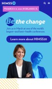 How himssconference.org looks like on a mobile device such as an iPhone.