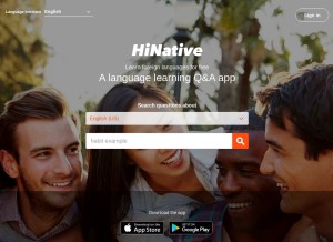 How hinative.com looks like on a tablet such as an iPad.