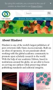 How hindawi.com looks like on a mobile device such as an iPhone.