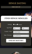 How hinge--dating.com looks like on a mobile device such as an iPhone.