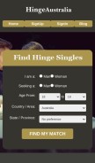 How hingeaustralia.com looks like on a mobile device such as an iPhone.