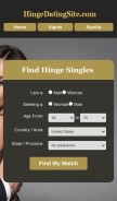 How hingedatingsite.com looks like on a mobile device such as an iPhone.