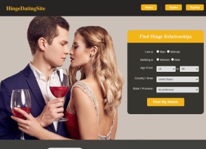 How hingedatingsite.org looks like on a tablet such as an iPad.