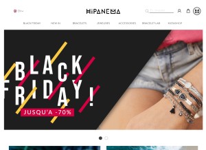 How hipanema.com looks like on a tablet such as an iPad.