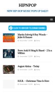 How hipnpop.com looks like on a mobile device such as an iPhone.