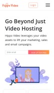 How hippovideo.io looks like on a mobile device such as an iPhone.