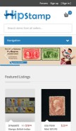 How hipstamp.com looks like on a mobile device such as an iPhone.