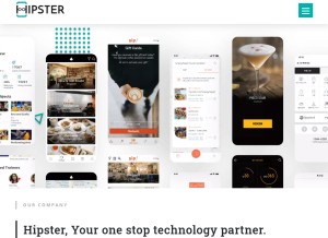 How hipster-inc.com looks like on a tablet such as an iPad.