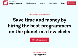 How hireindianprogrammers.com looks like on a tablet such as an iPad.