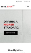 How hireright.com looks like on a mobile device such as an iPhone.