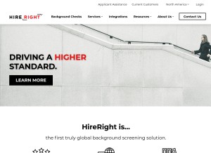 How hireright.com looks like on a tablet such as an iPad.