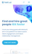 How hiretual.com looks like on a mobile device such as an iPhone.