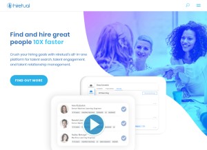 How hiretual.com looks like on a tablet such as an iPad.