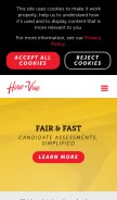 How hirevue.com looks like on a mobile device such as an iPhone.