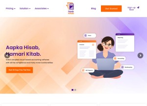 How hisabkitab.co looks like on a tablet such as an iPad.