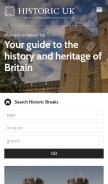 How historic-uk.com looks like on a mobile device such as an iPhone.