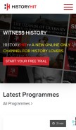 How historyhit.com looks like on a mobile device such as an iPhone.
