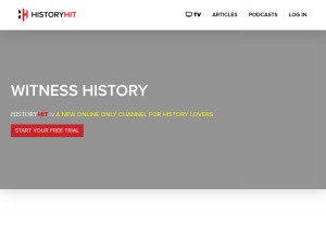 How historyhit.com looks like on a tablet such as an iPad.