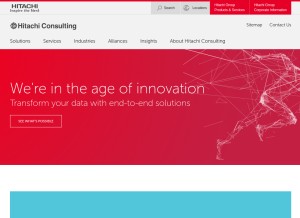 How hitachiconsulting.com looks like on a tablet such as an iPad.