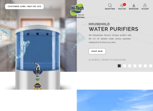 How hitechro.net looks like on a tablet such as an iPad.
