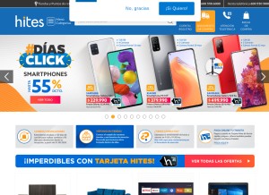 How hites.com looks like on a tablet such as an iPad.