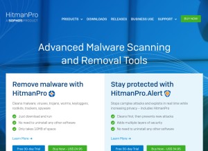 How hitmanpro.com looks like on a tablet such as an iPad.